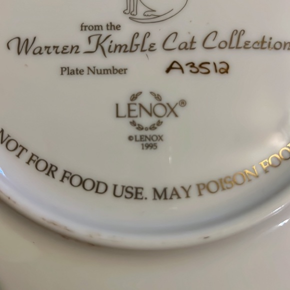 Lenox Fat Cat Collection Plate - Picture 4 of 4